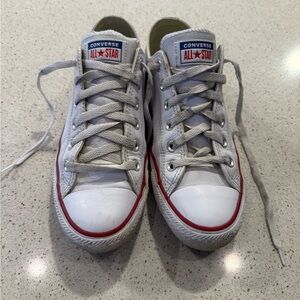 Converse All Star Gray and Red Sneakers